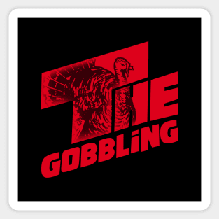 Funny Gobbling Thanksgiving Turkey Parody Sticker